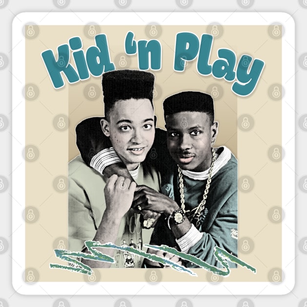 Kid N Play 90s Aesthetic Retro Styled Design Sticker by DankFutura